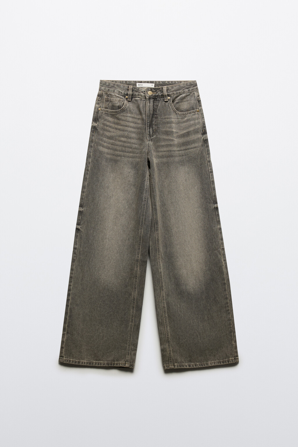 Джинсы широкие со средней посадкой - цвет темный тинт - 8