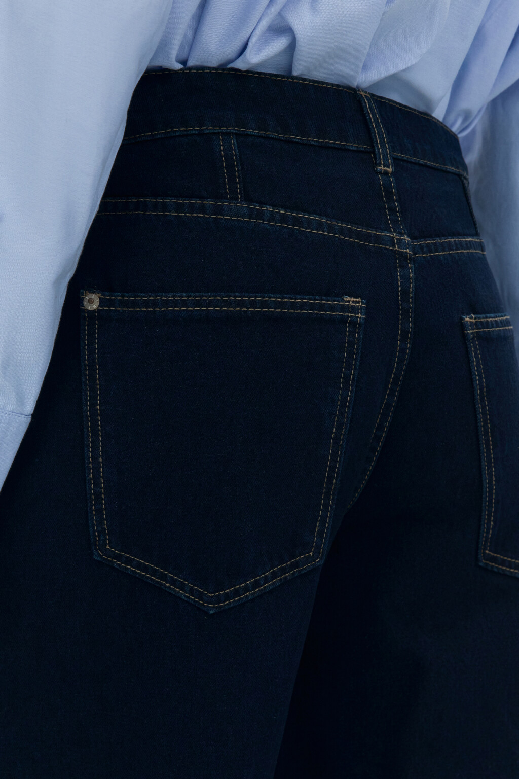 Джинсы barrel с контрастными швами - цвет синий - 6