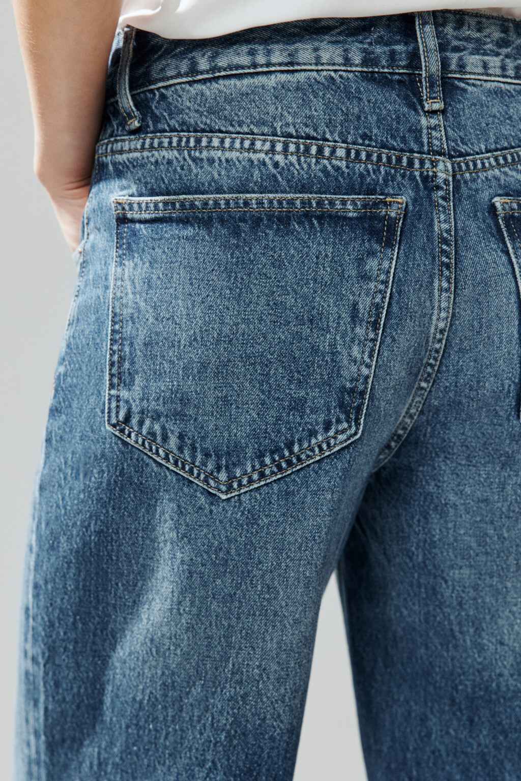 Джинсы прямые со средней посадкой - цвет голубой - 6