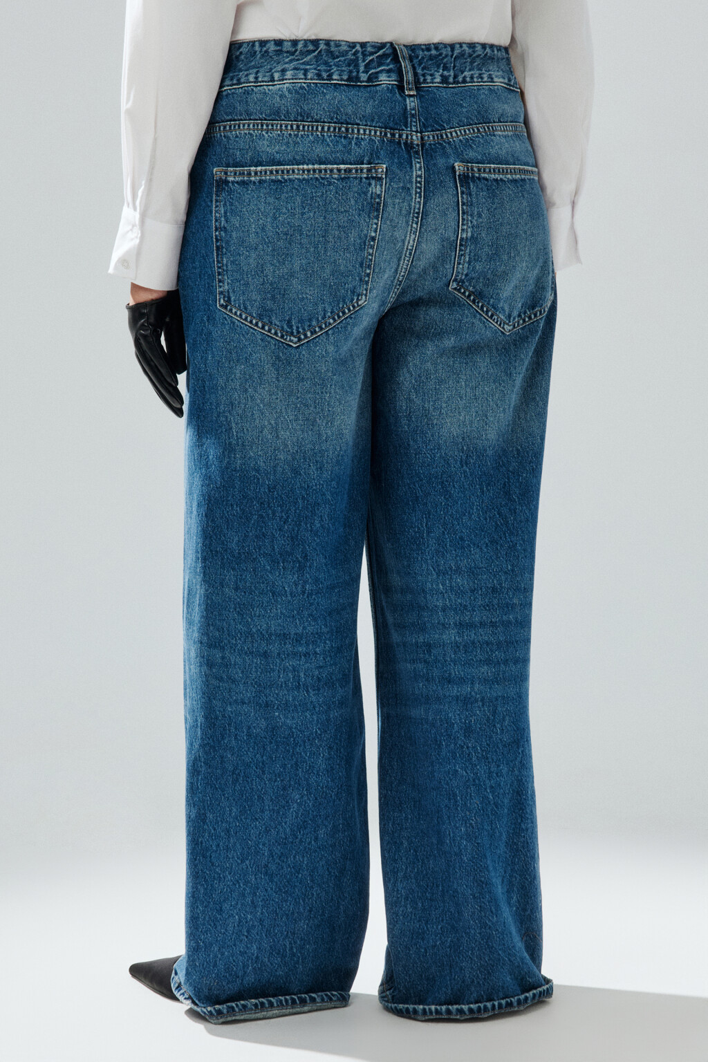 Джинсы прямые со средней посадкой - цвет голубой - 4