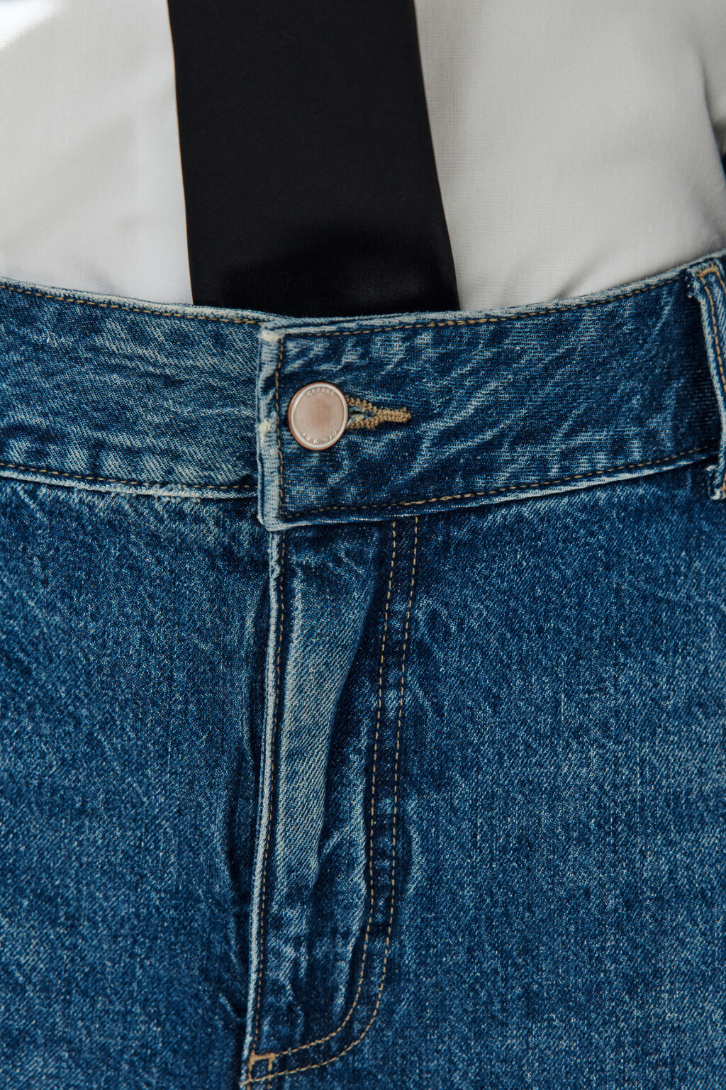 Джинсы прямые со средней посадкой - цвет голубой - 6