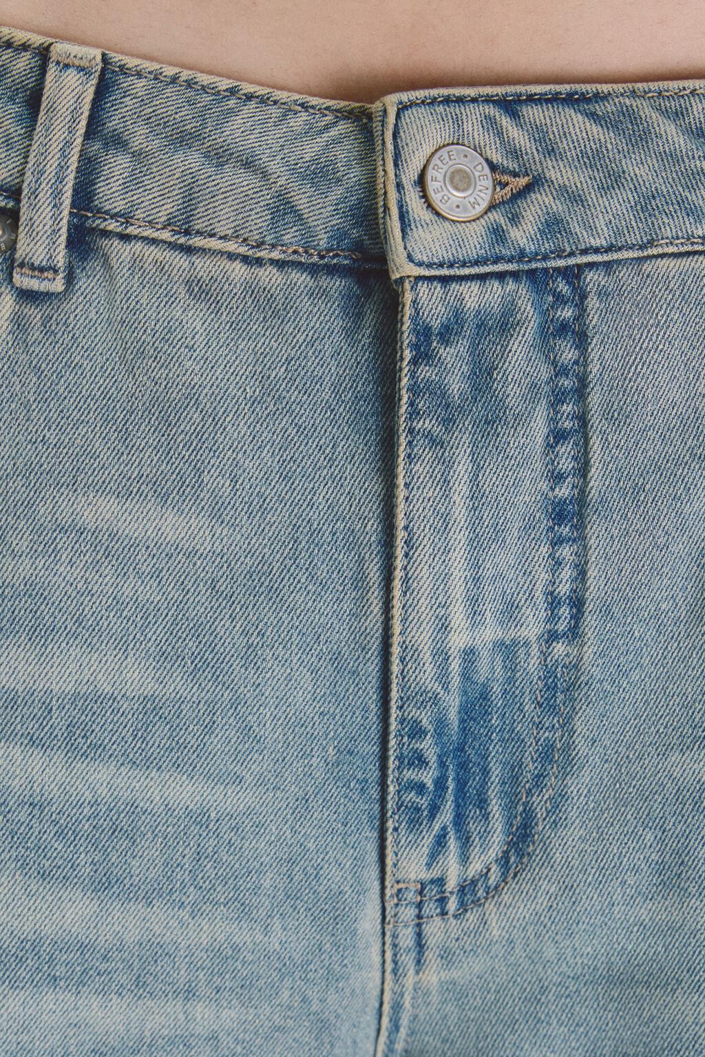 Джинсы baggy fit с подворотами - цвет синий - 5