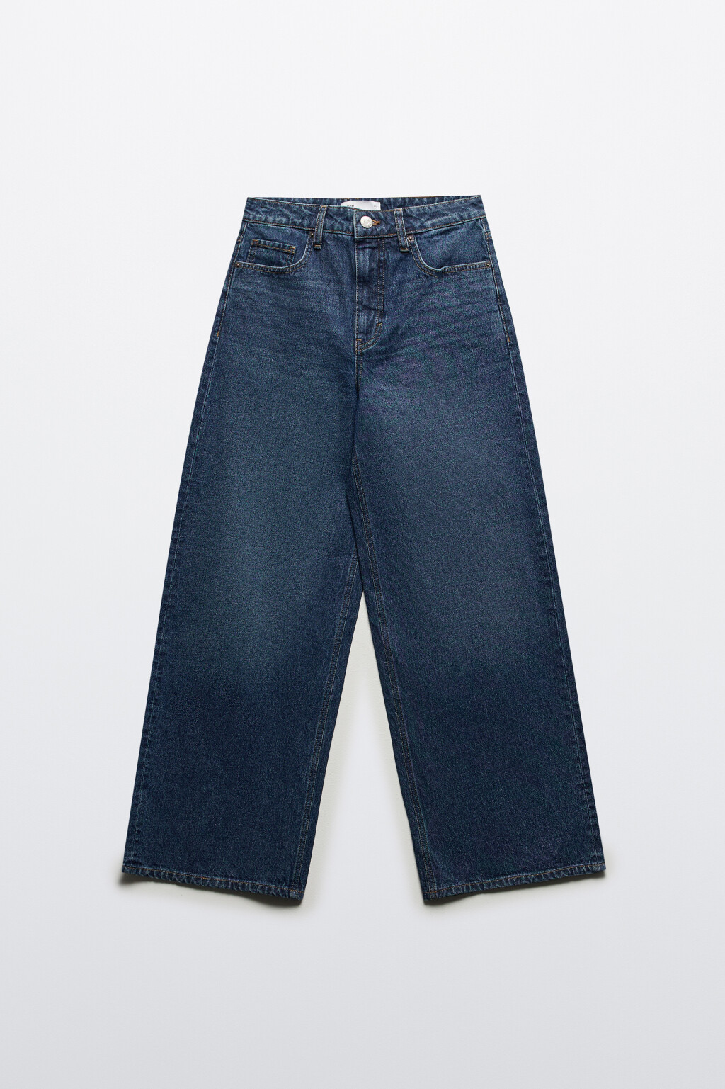 Джинсы широкие с высокой посадкой - цвет голубой - 7
