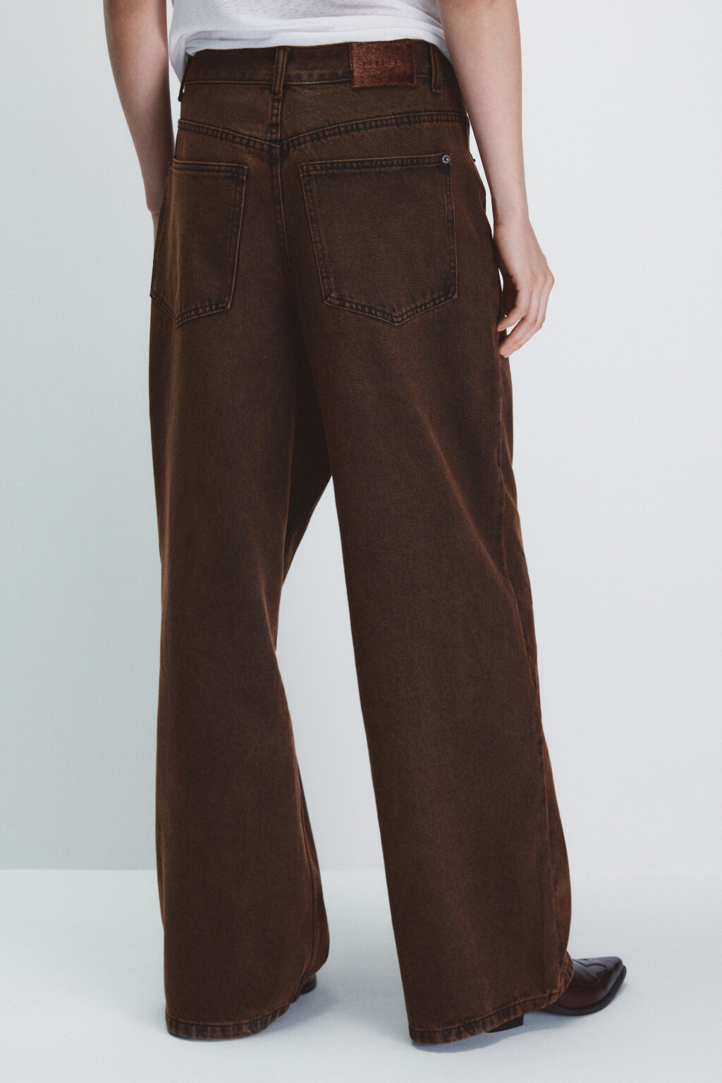 Джинсы baggy fit со средней посадкой - цвет коричневый - 3