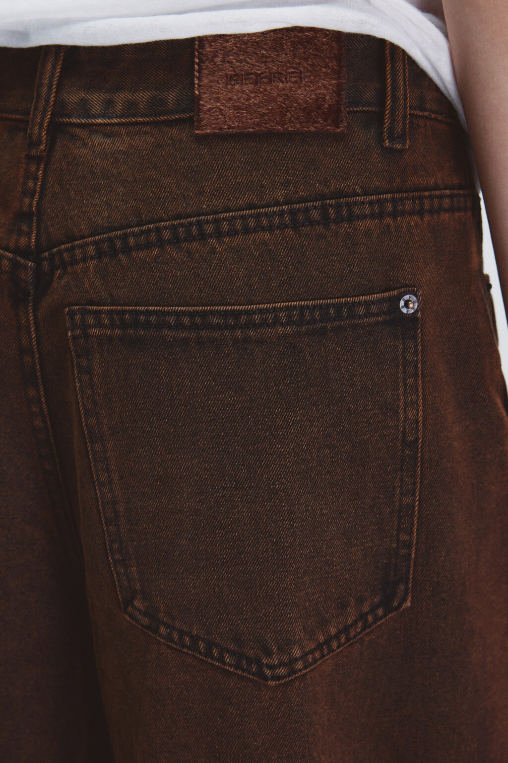 Джинсы baggy fit со средней посадкой - цвет коричневый - 6