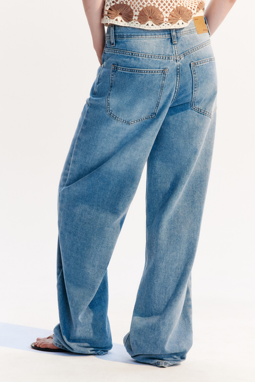 Джинсы baggy fit со средней посадкой - цвет голубой - 4