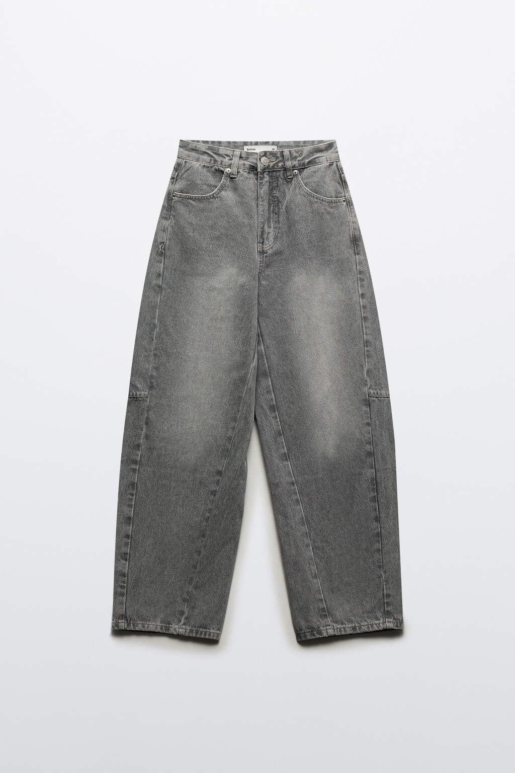 Джинсы barrel fit с высокой посадкой - цвет серый - 8