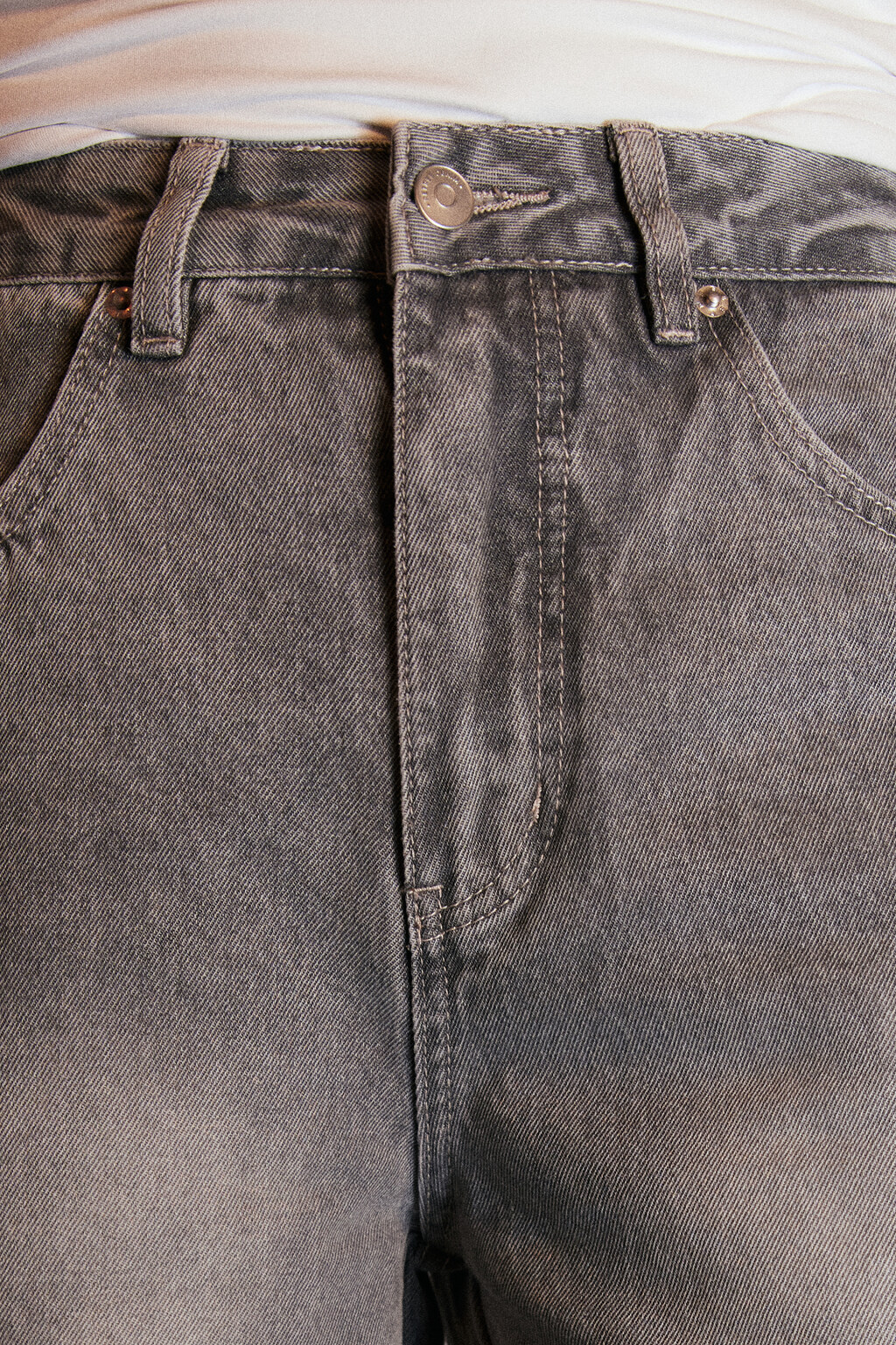 Джинсы barrel fit с высокой посадкой - цвет серый - 6