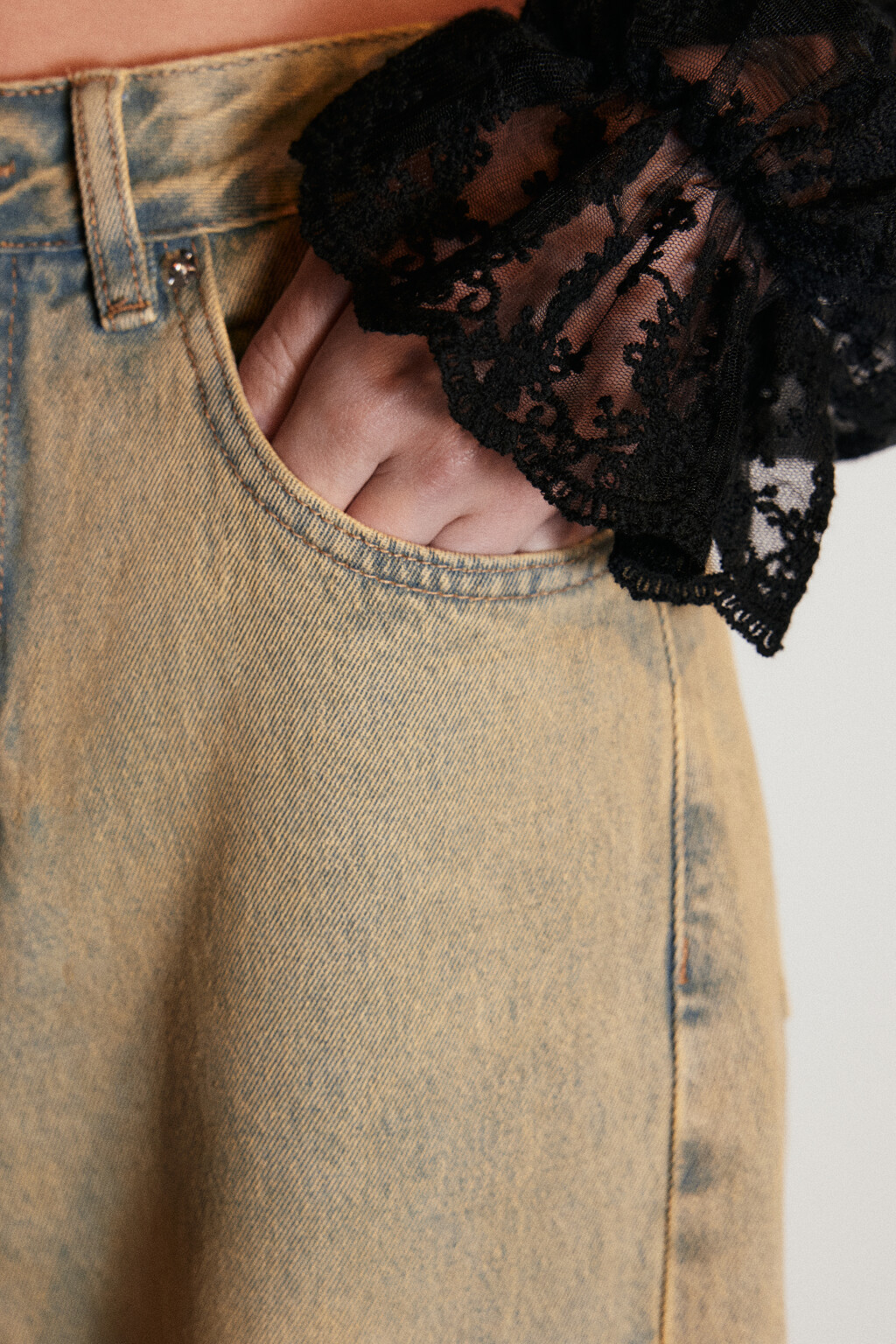 Джинсы barrel fit с высокой посадкой - цвет синий - 7