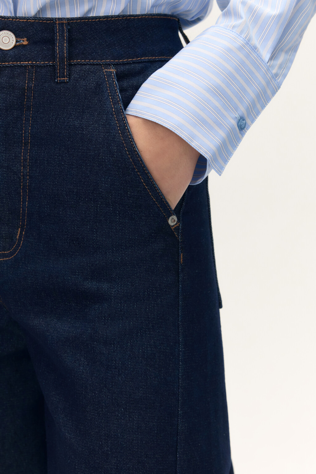 Джинсы barrel fit с высокой посадкой - цвет синий - 6