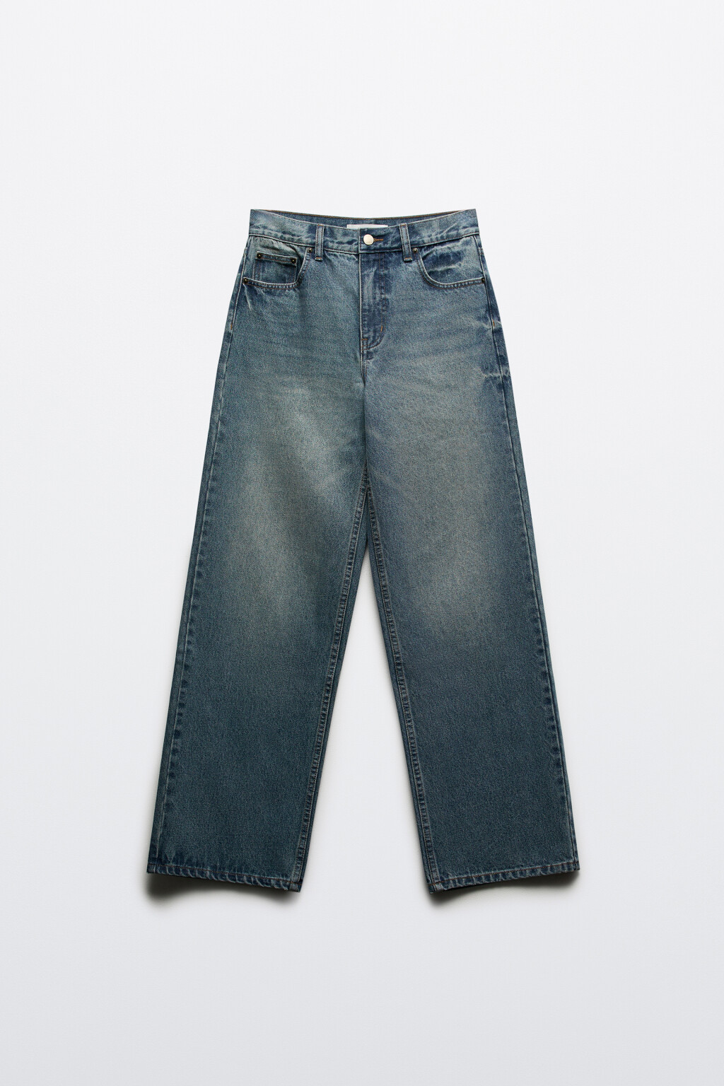 Джинсы прямые со средней посадкой - цвет синий - 7