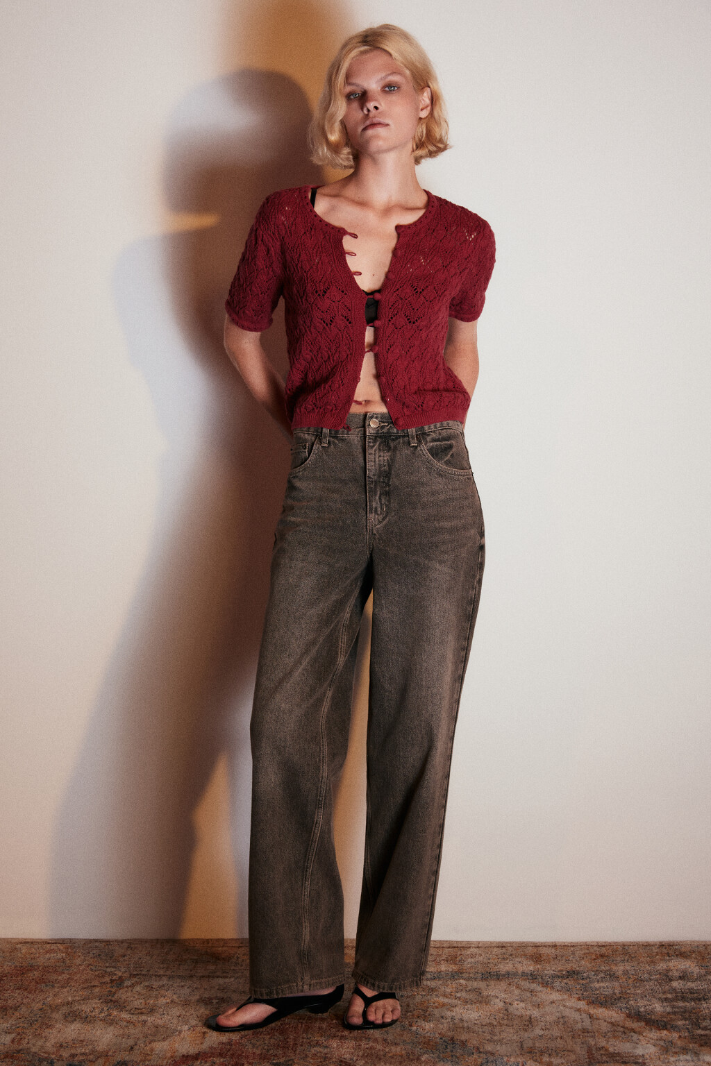 Джинсы прямые со средней посадкой - цвет темный тинт - 5