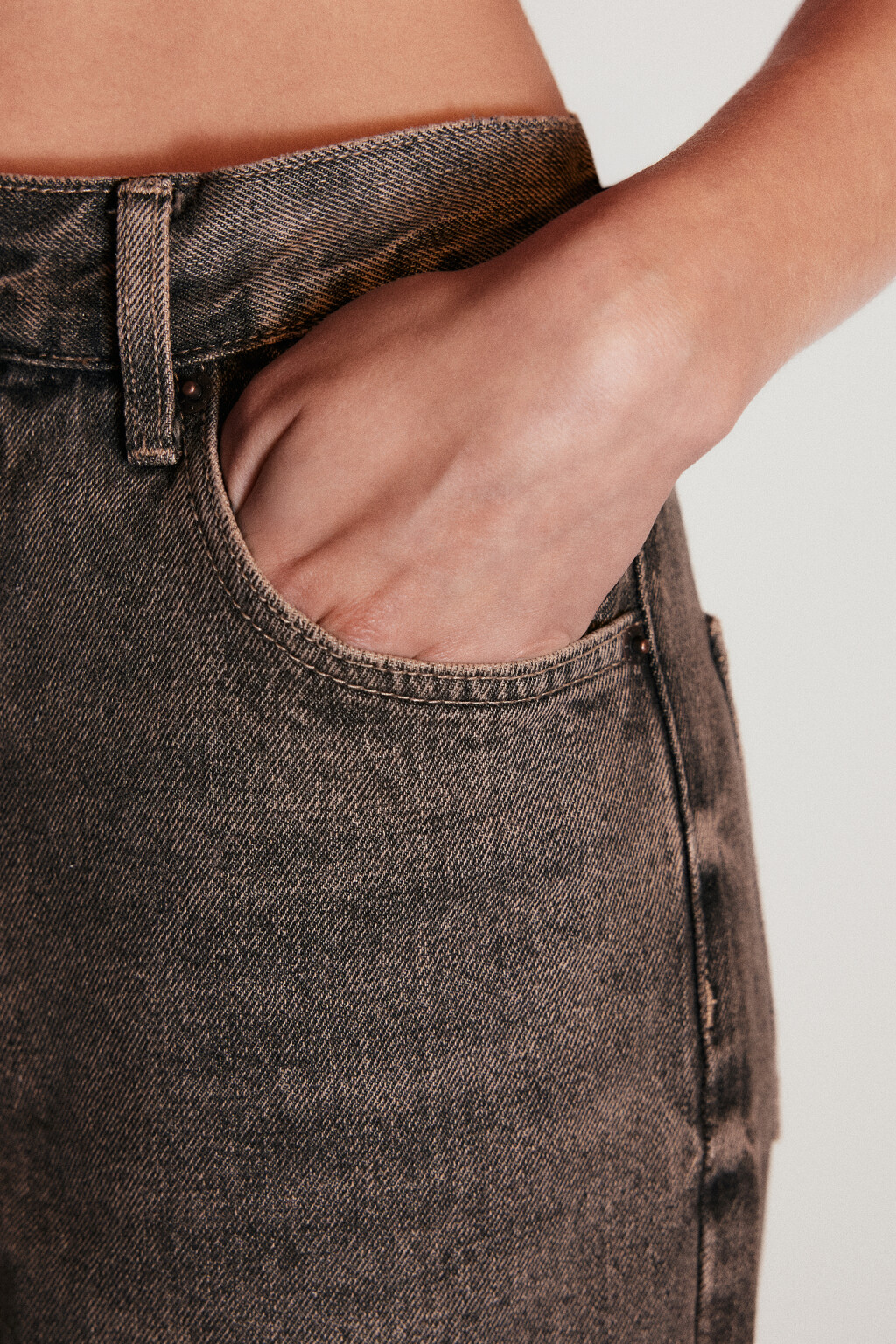 Джинсы прямые со средней посадкой - цвет темный тинт - 7