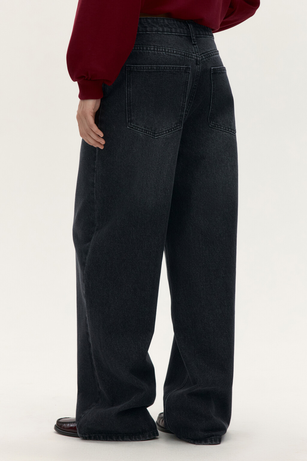 Джинсы baggy fit со средней посадкой - цвет серый - 3