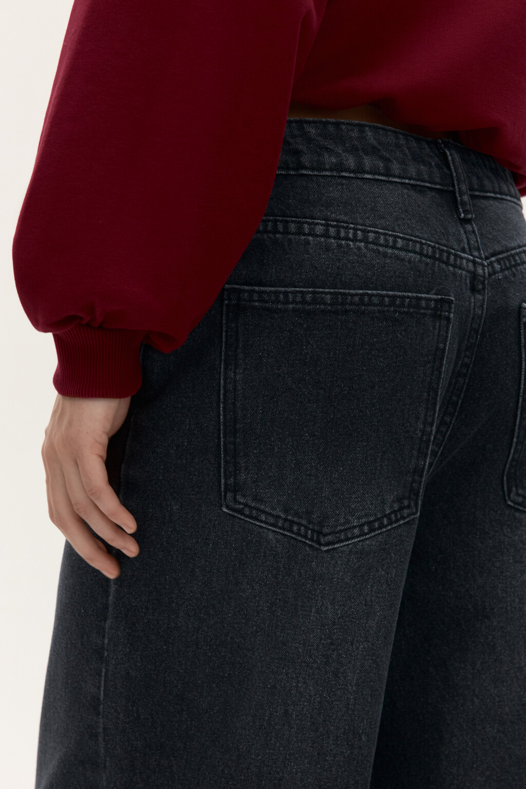 Джинсы baggy fit со средней посадкой - цвет серый - 6