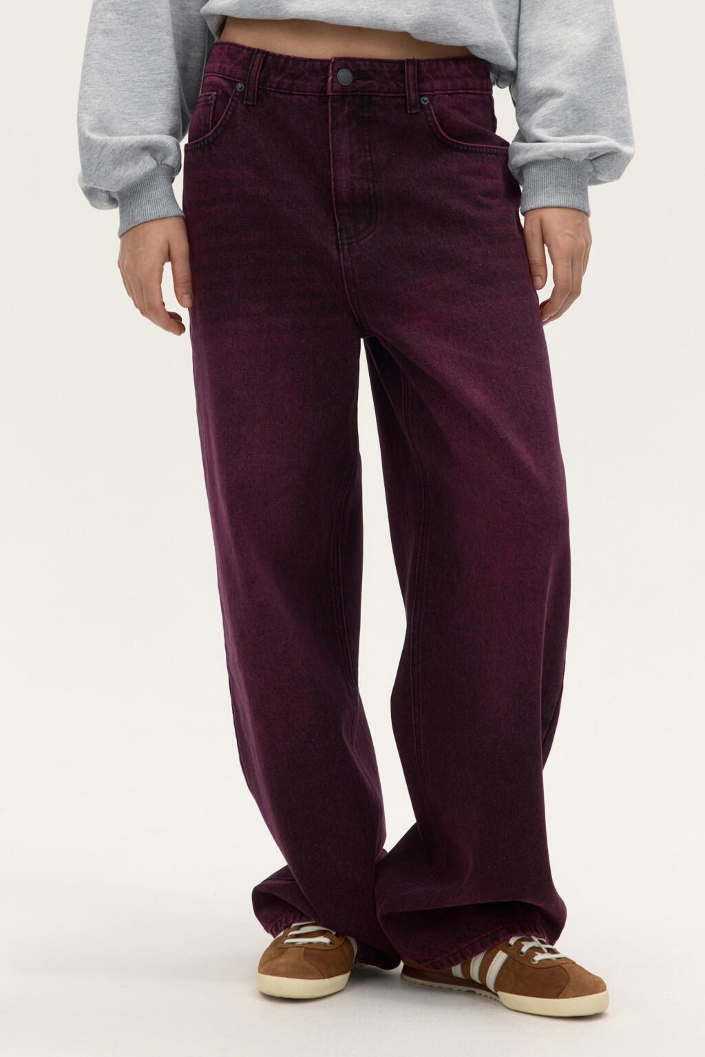 Джинсы baggy fit со средней посадкой - цвет темный тинт - 2