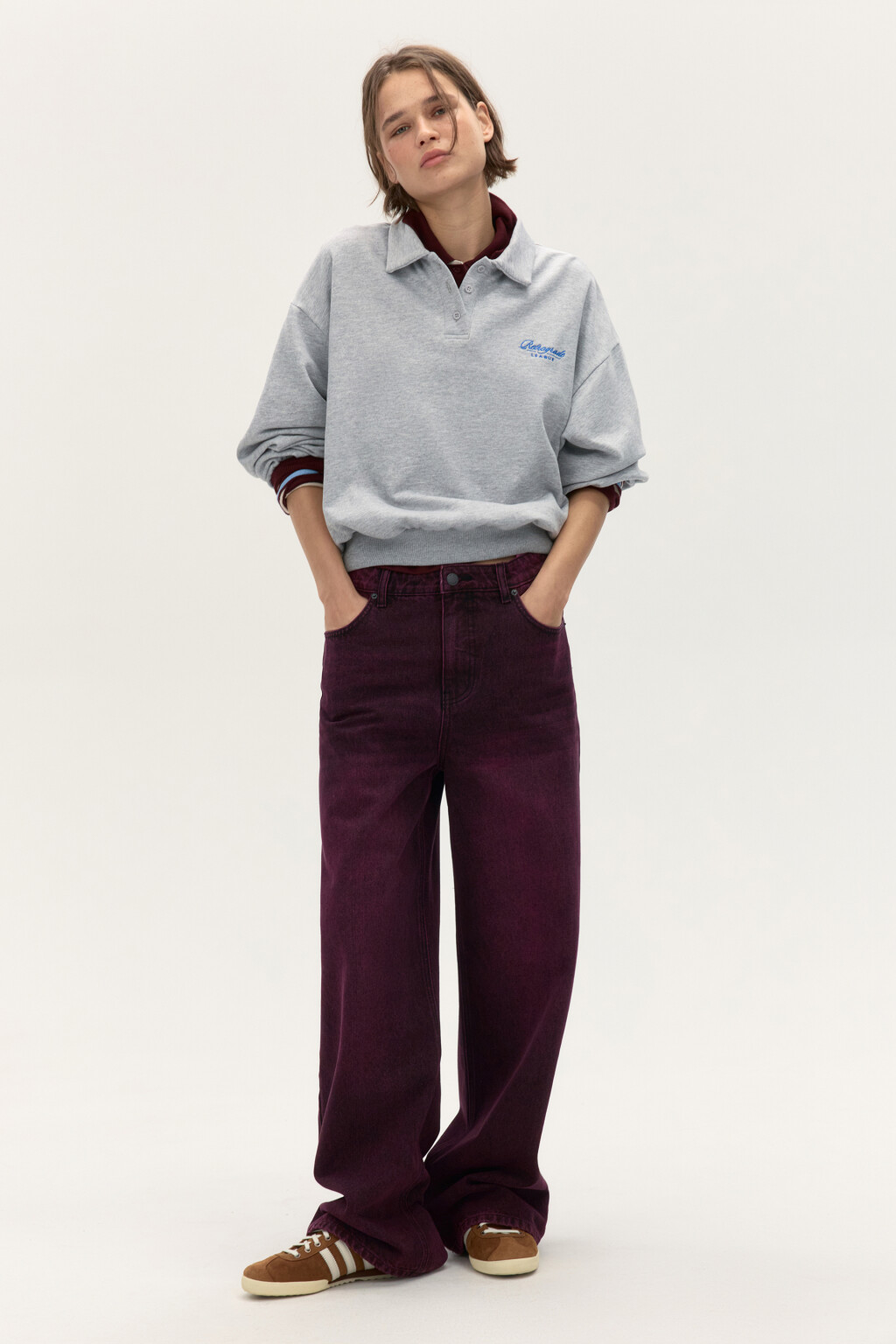 Джинсы baggy fit со средней посадкой - цвет темный тинт - 4