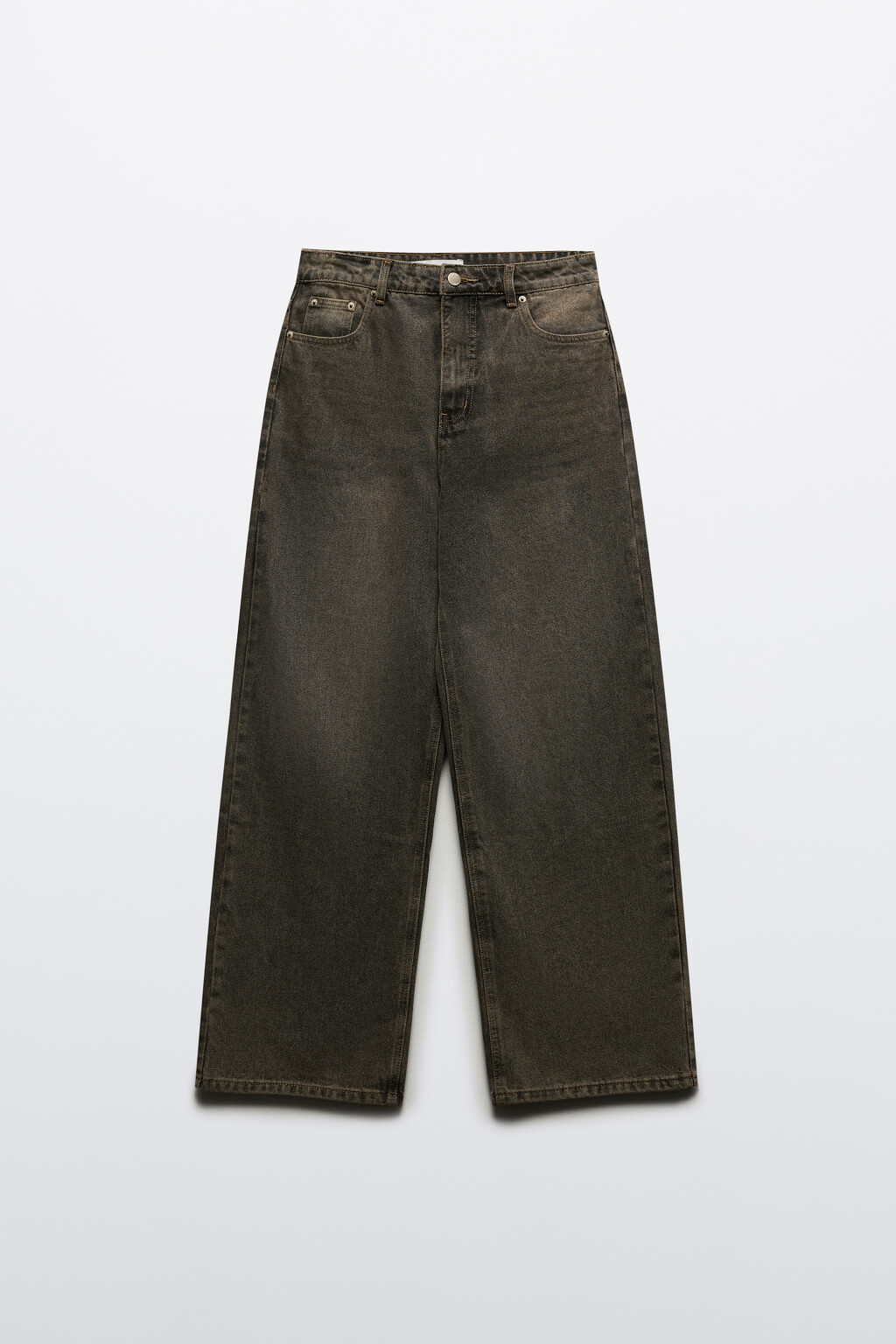 Джинсы baggy fit со средней посадкой - цвет коричневый - 7