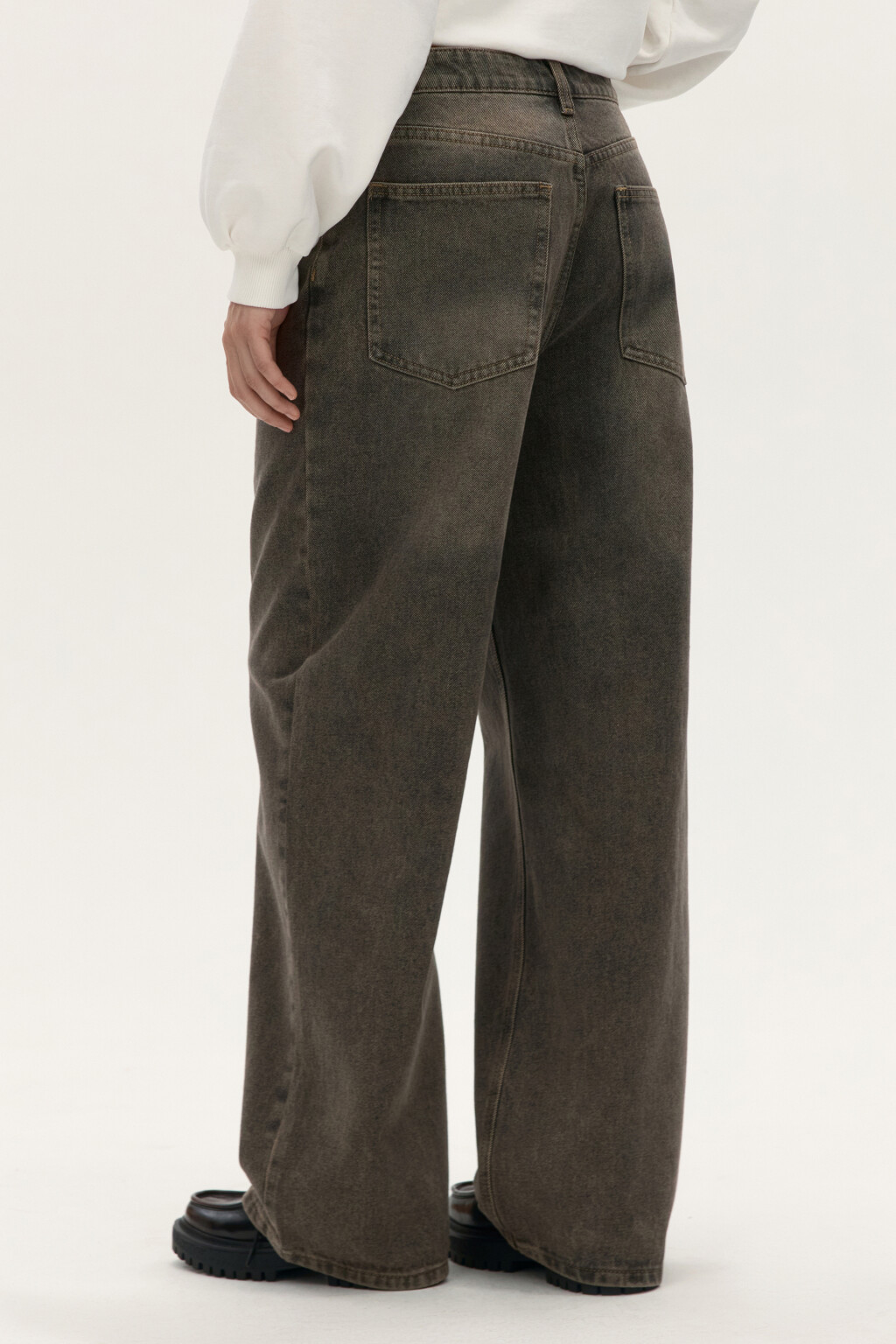 Джинсы baggy fit со средней посадкой - цвет коричневый - 3