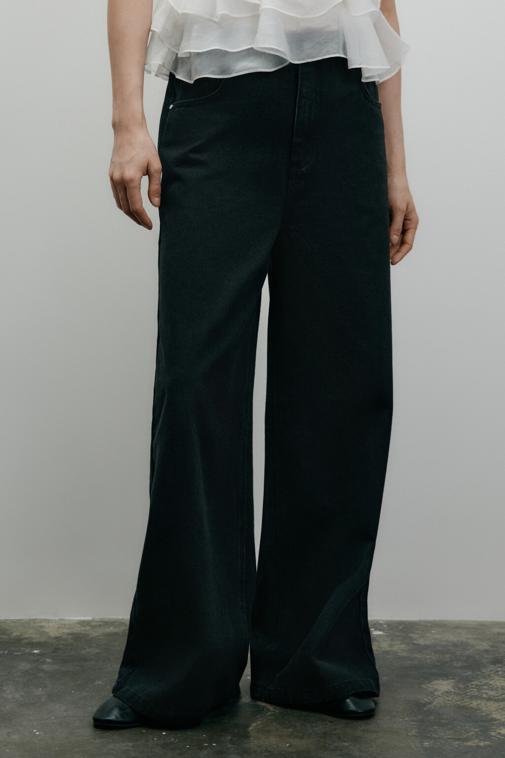 Джинсы baggy fit со средней посадкой - цвет черный - 3