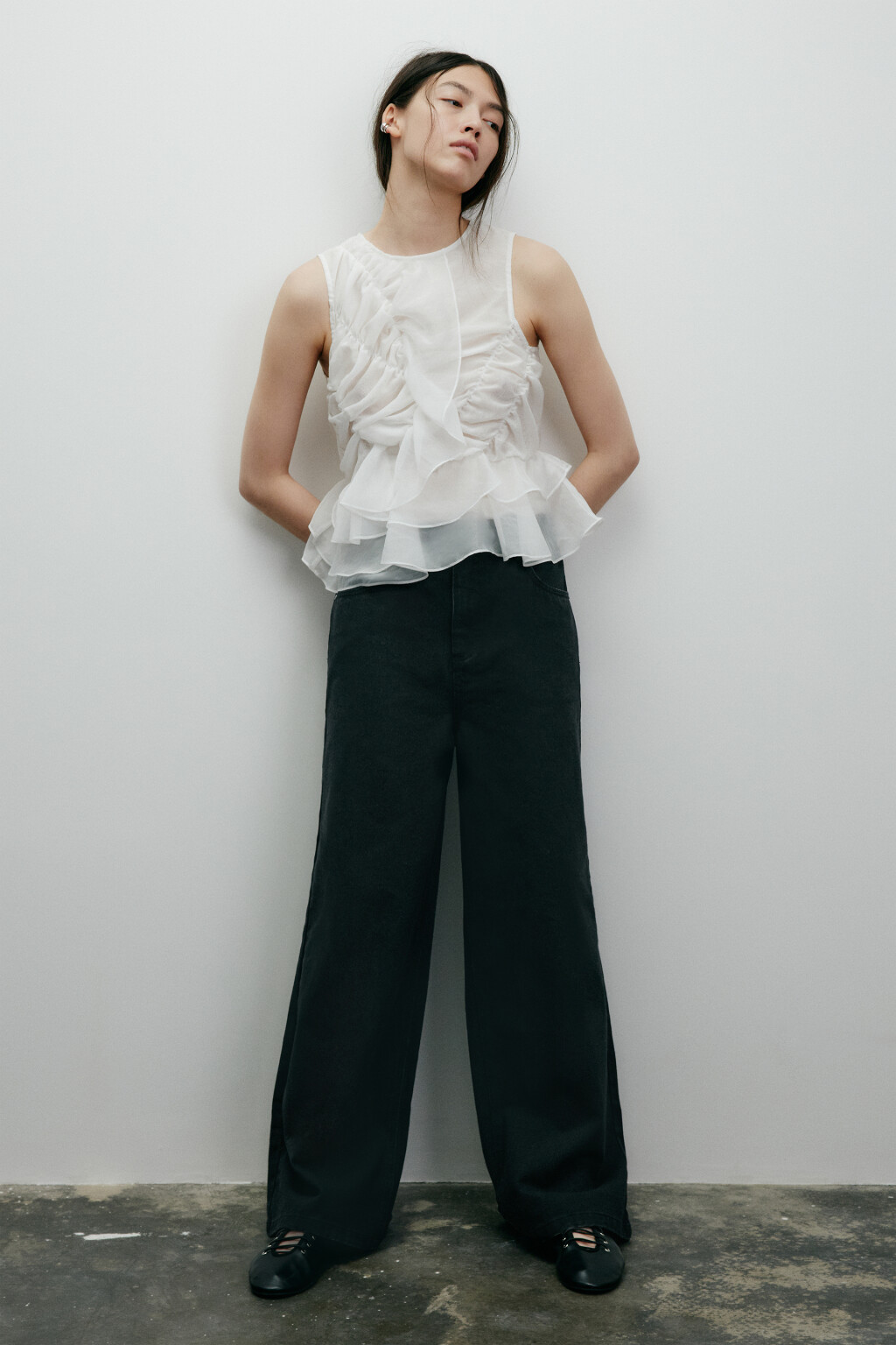 Джинсы baggy fit со средней посадкой - цвет черный - 5