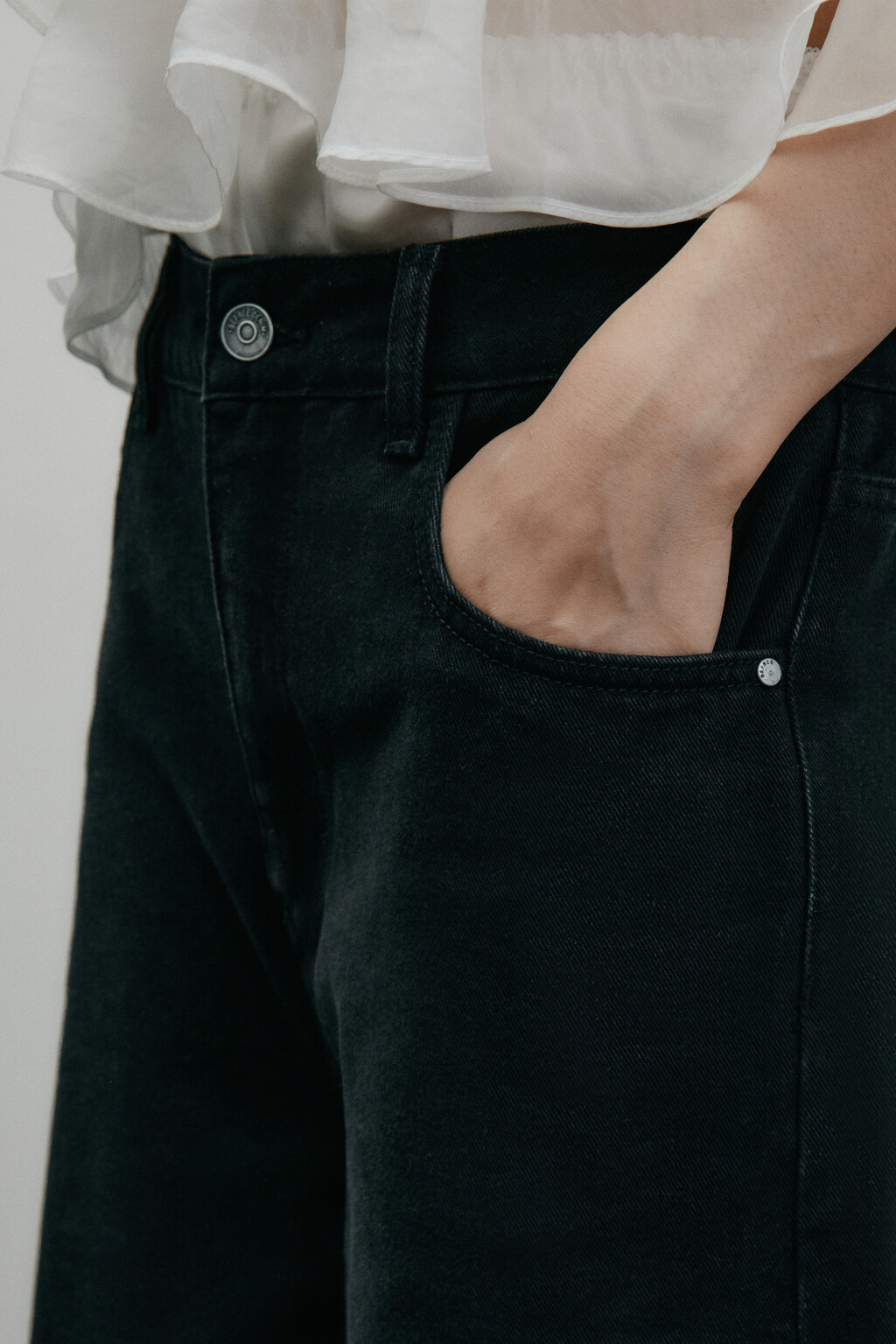 Джинсы baggy fit со средней посадкой - цвет черный - 6