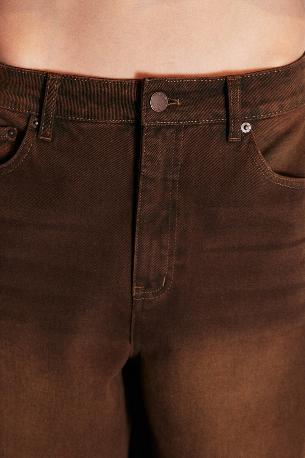 Джинсы baggy с эффектом грязной стирки - цвет коричневый - 5