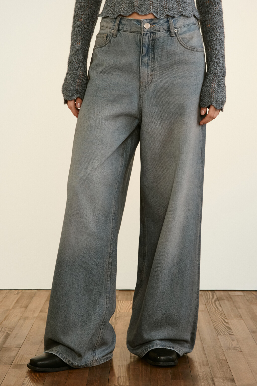 Джинсы baggy fit с низкой посадкой - цвет синий - 2