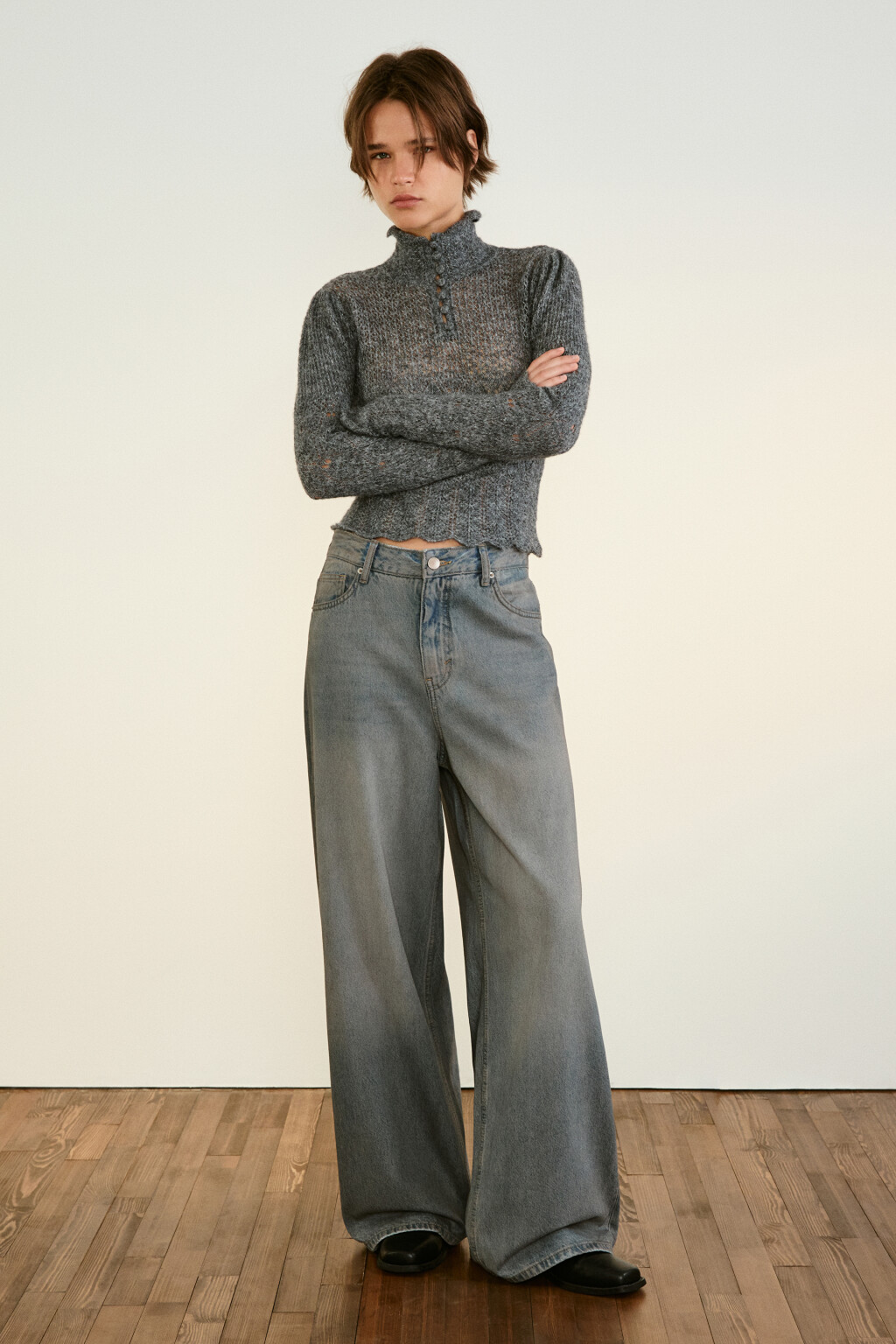 Джинсы baggy fit с низкой посадкой - цвет синий - 4