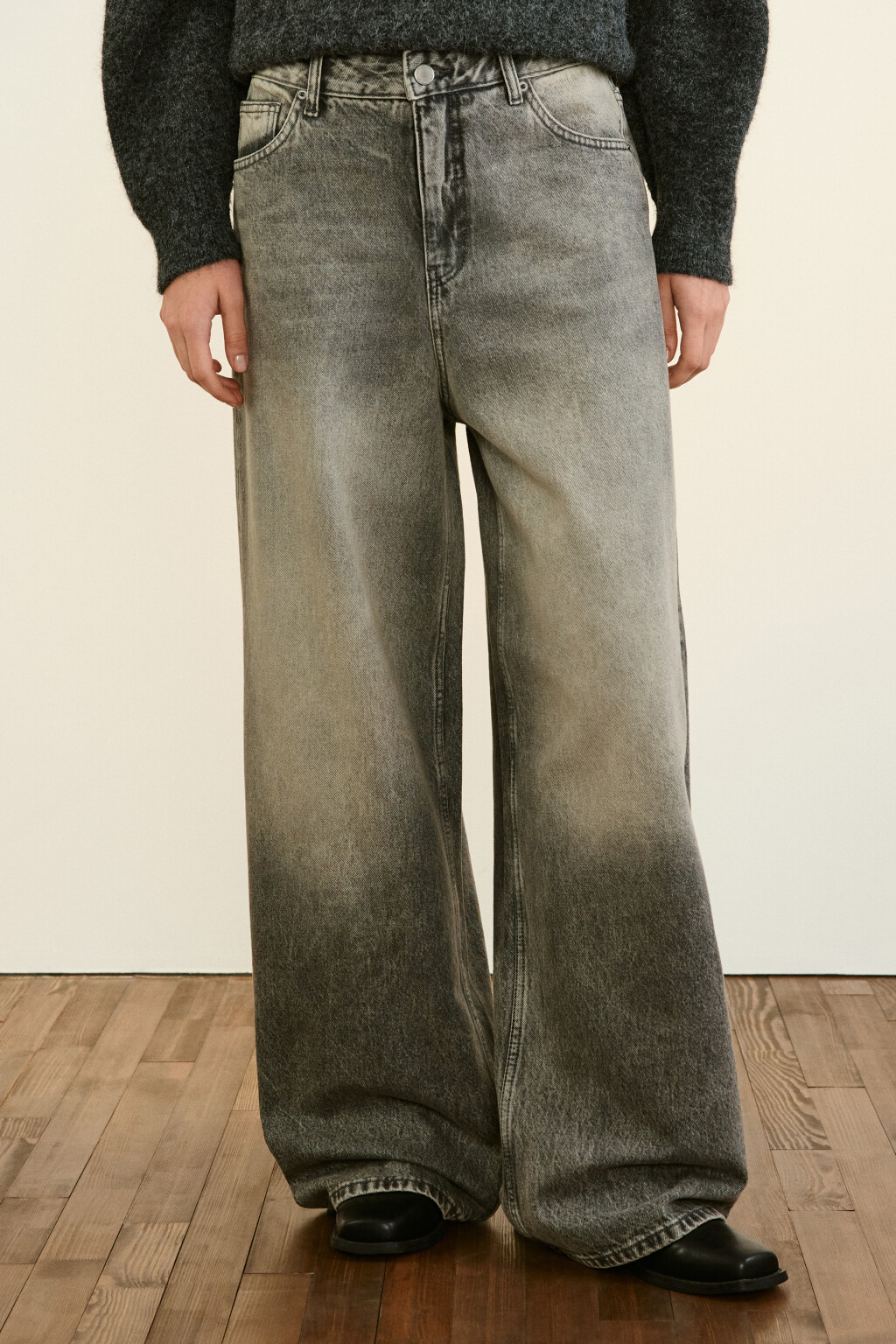 Джинсы baggy fit с низкой посадкой - цвет темный тинт - 2