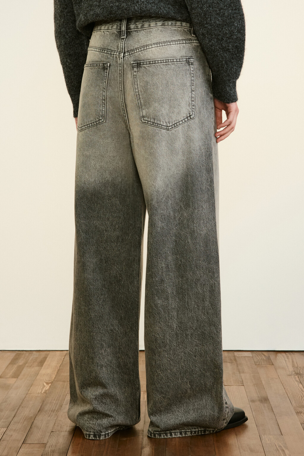 Джинсы baggy fit с низкой посадкой - цвет темный тинт - 3