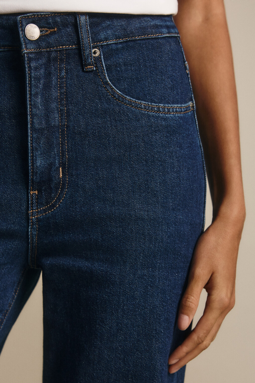 Джинсы клеш с высокой посадкой - цвет голубой - 5