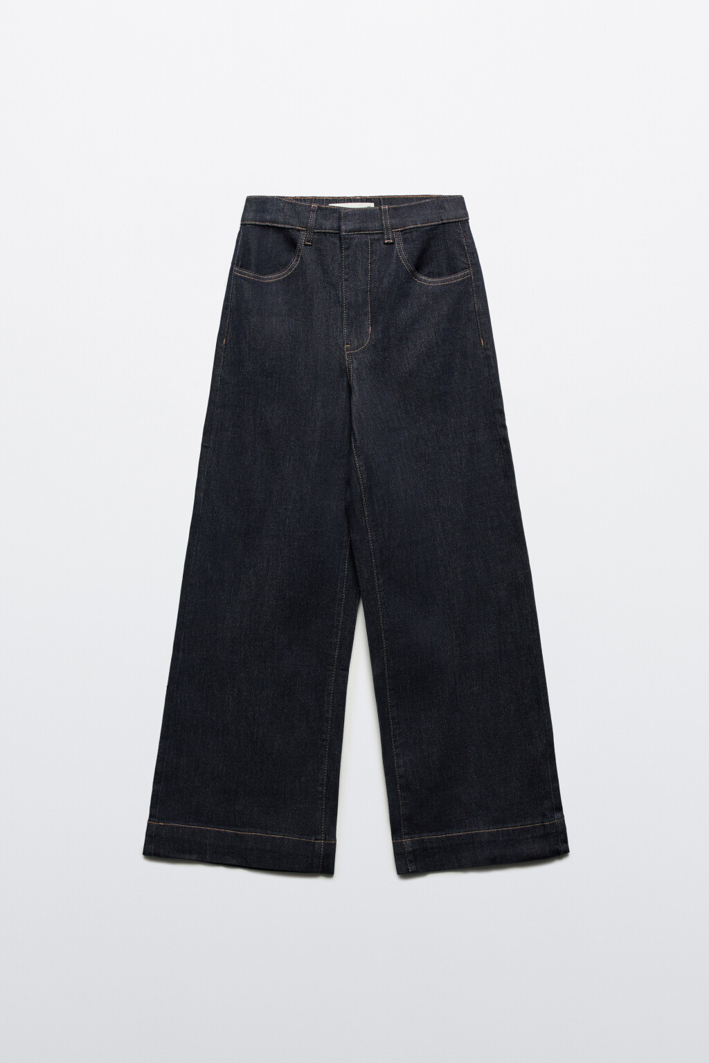 Джинсы широкие укороченные - цвет синий - 7