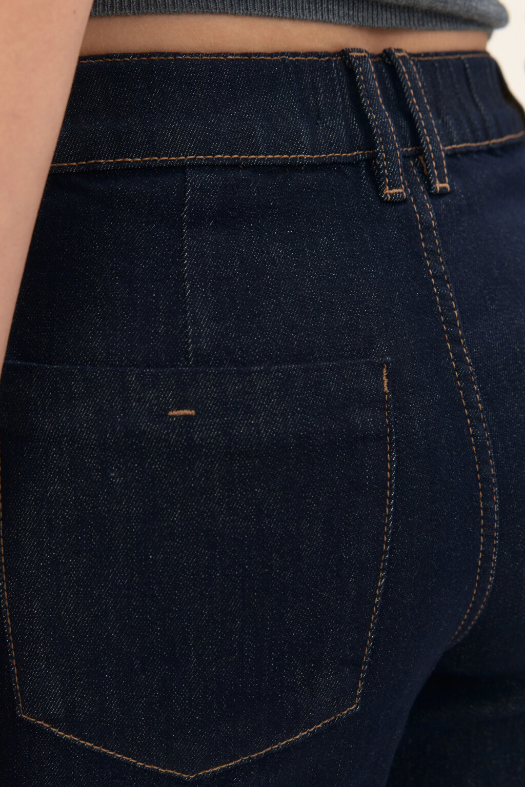 Джинсы широкие укороченные - цвет синий - 6