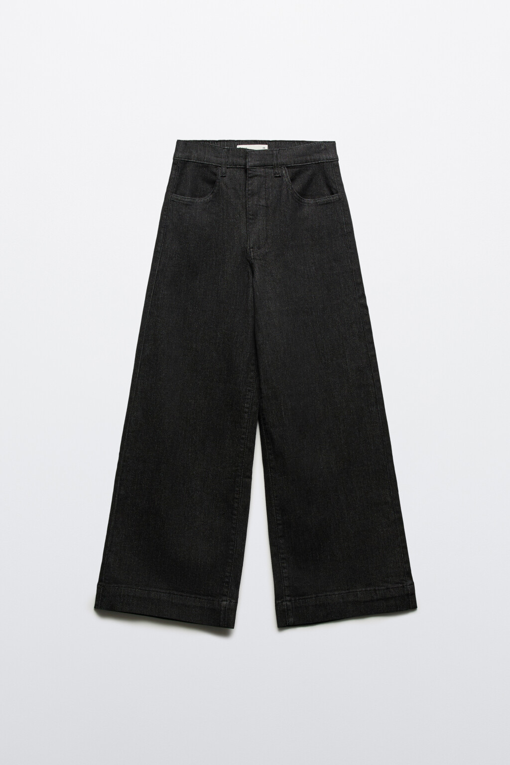 Джинсы широкие укороченные - цвет черный - 7