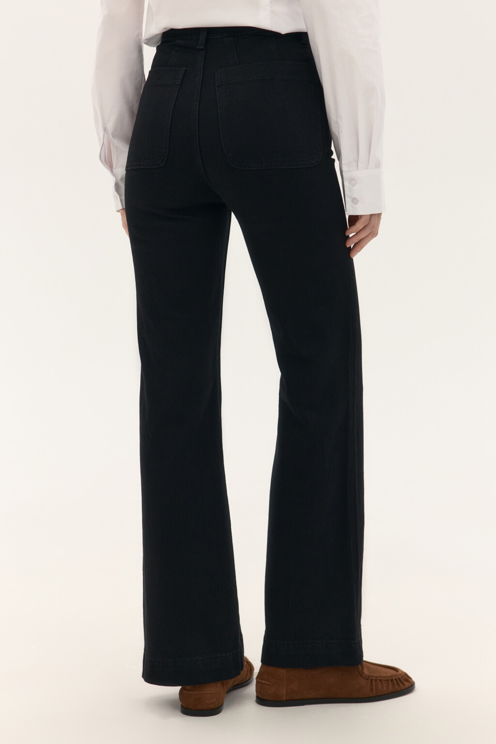 Джинсы клеш с высокой посадкой - цвет черный - 3