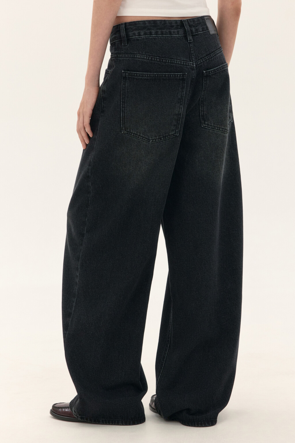 Джинсы baggy fit со средней посадкой - цвет серый - 3