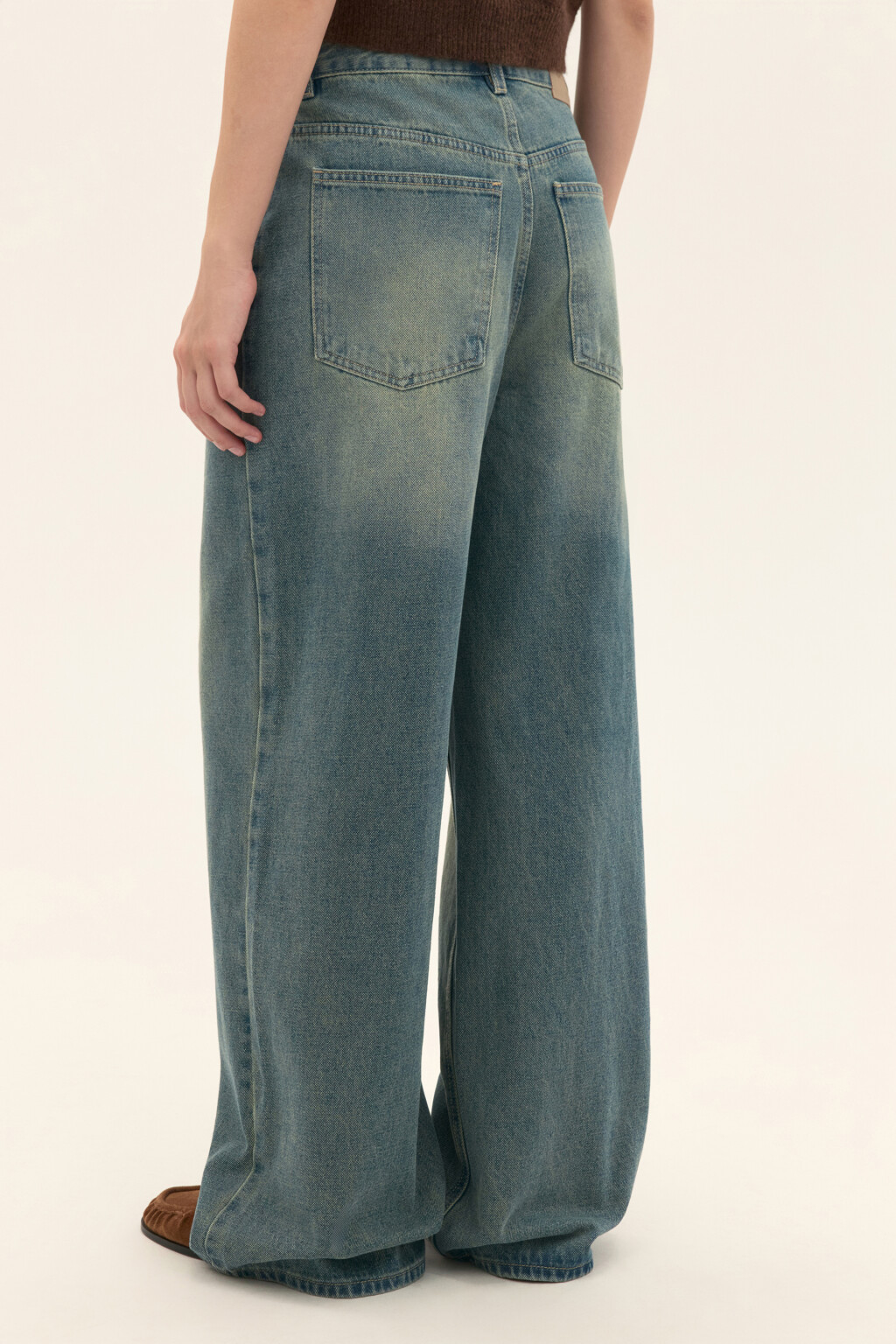 Джинсы baggy fit со средней посадкой - цвет синий - 3