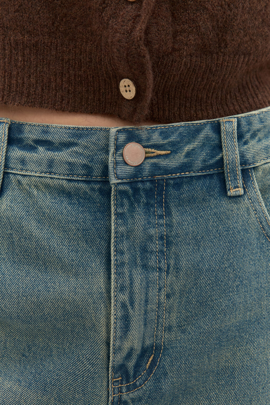 Джинсы baggy fit со средней посадкой - цвет синий - 5