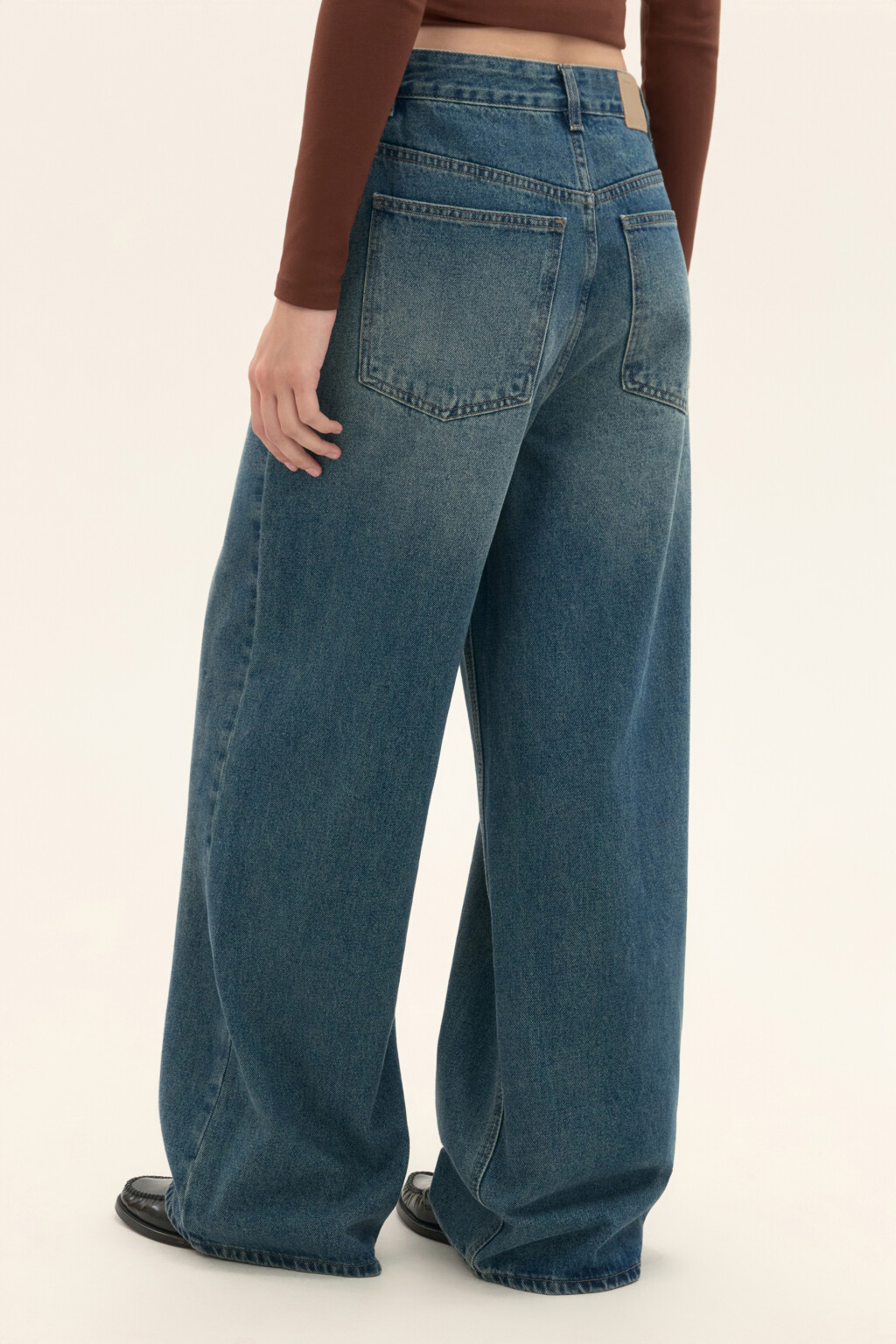 Джинсы baggy fit со средней посадкой - цвет темный тинт - 3