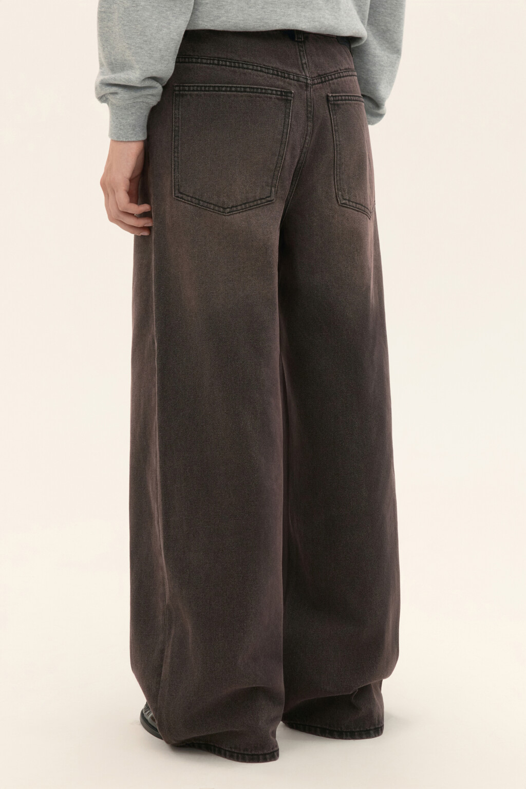 Джинсы baggy fit со средней посадкой - цвет коричневый - 3