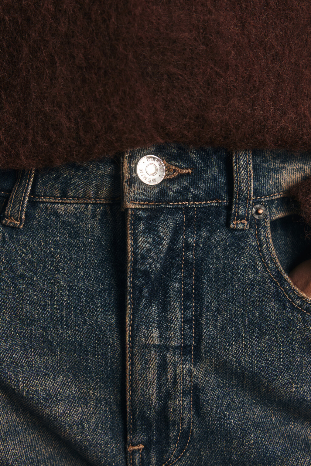 Джинсы barrel fit с высокой посадкой - цвет темный тинт - 5