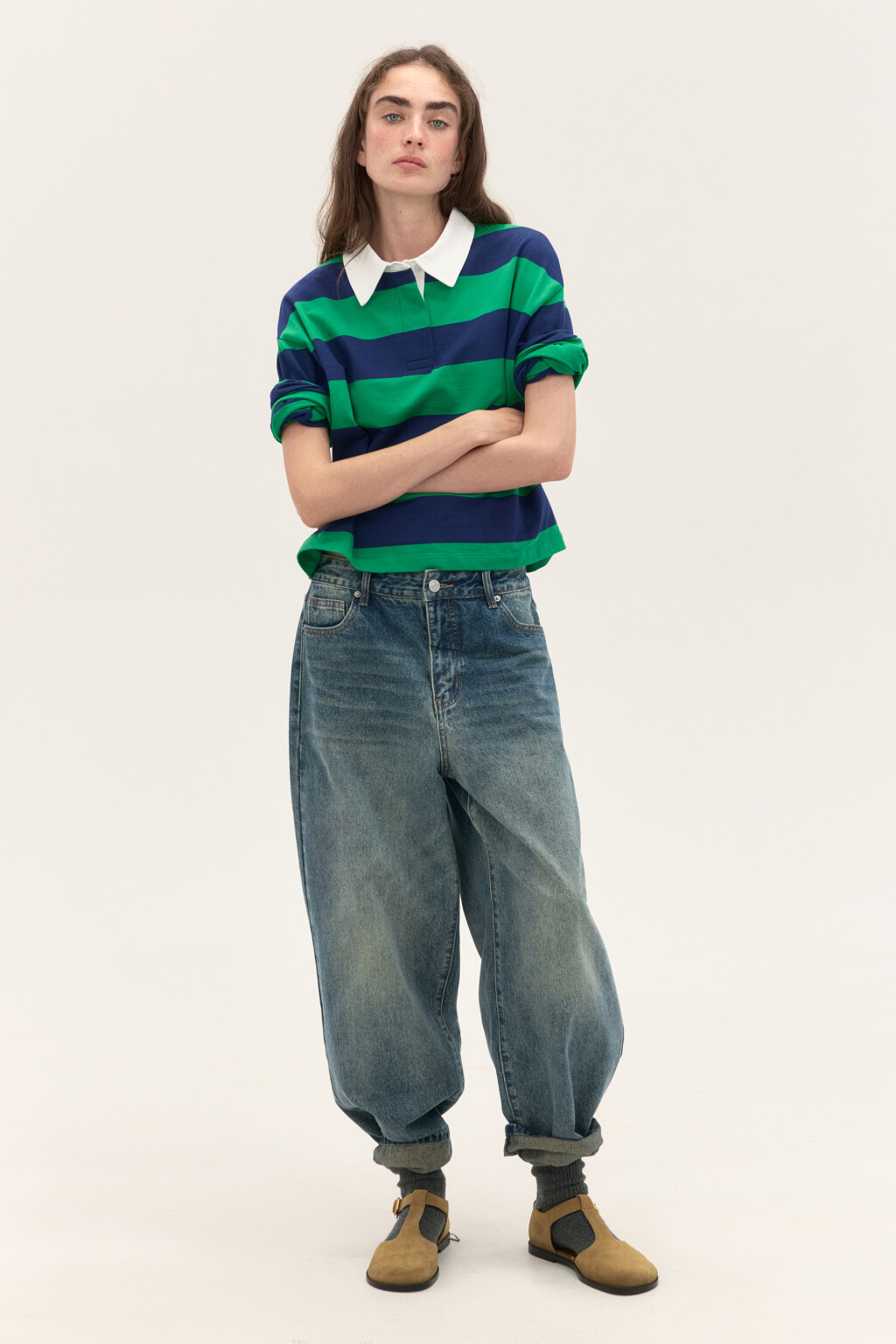 Джинсы baggy fit со средней посадкой - цвет темный тинт - 5