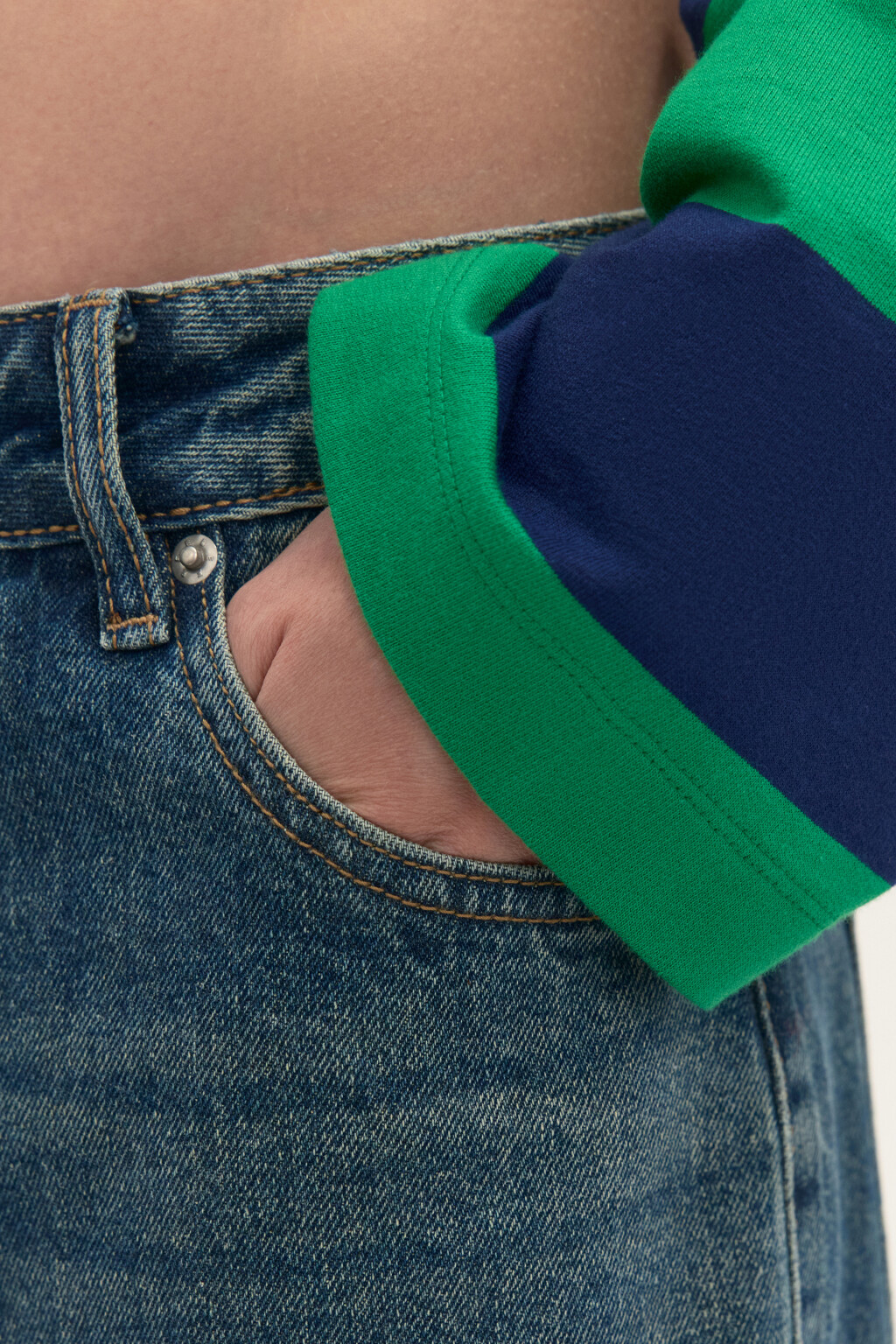 Джинсы baggy fit со средней посадкой - цвет темный тинт - 7