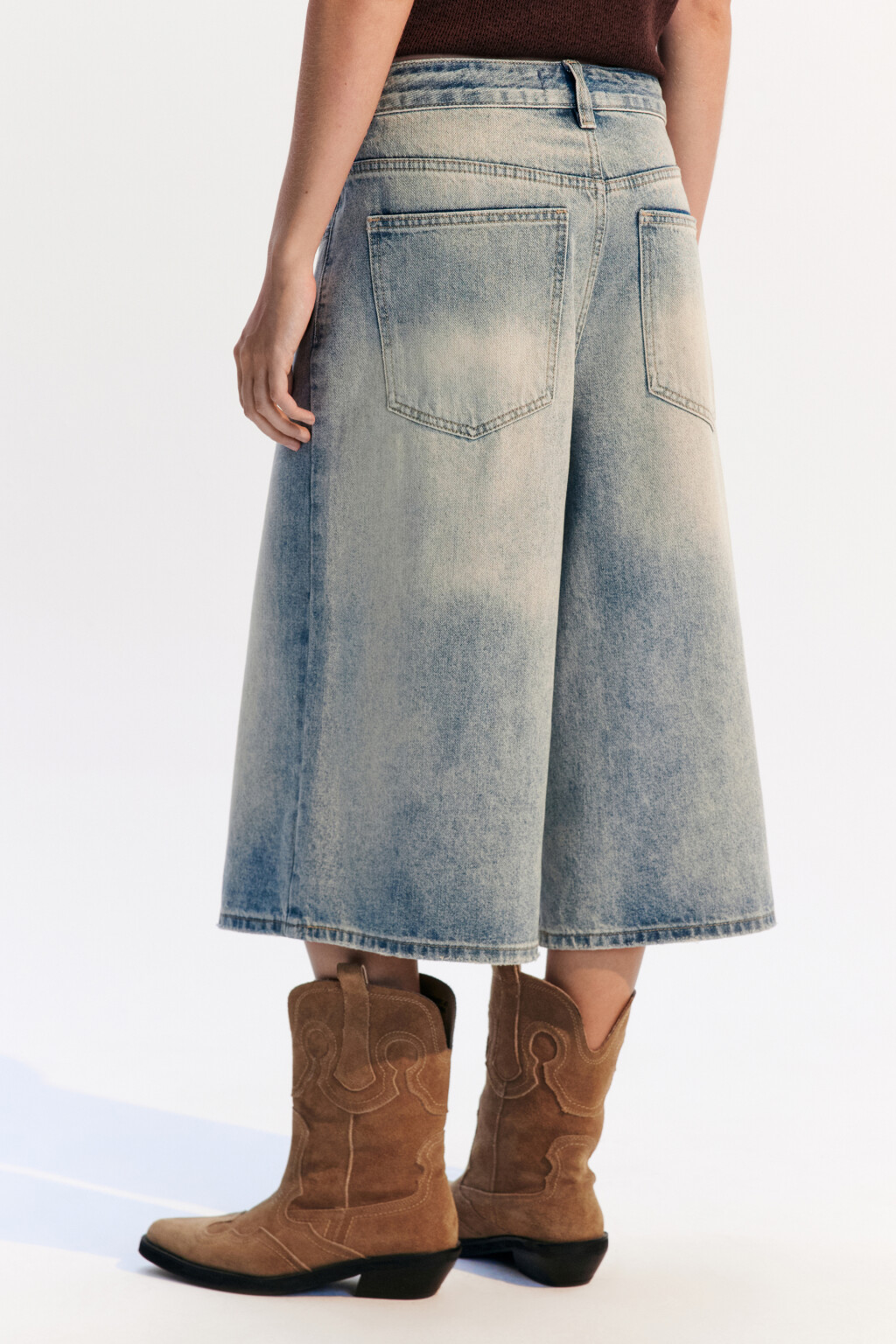 Джортсы с низкой посадкой - цвет синий - 3