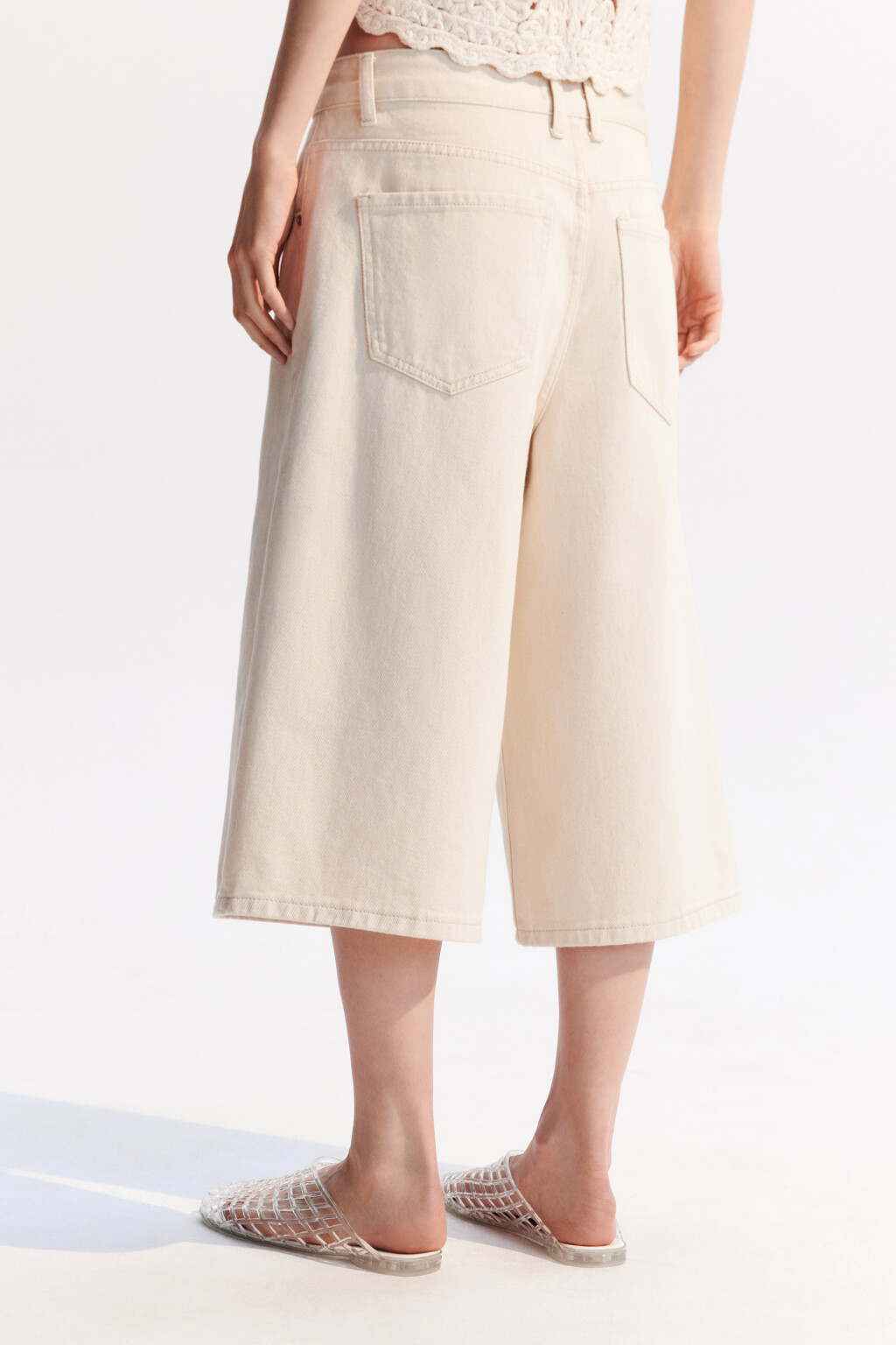 Джортсы с низкой посадкой - цвет бежевый - 3