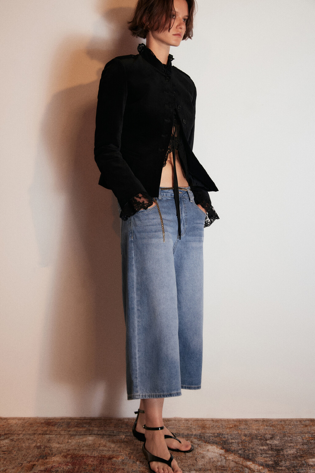 Джортсы широкие со средней посадкой - цвет голубой - 1