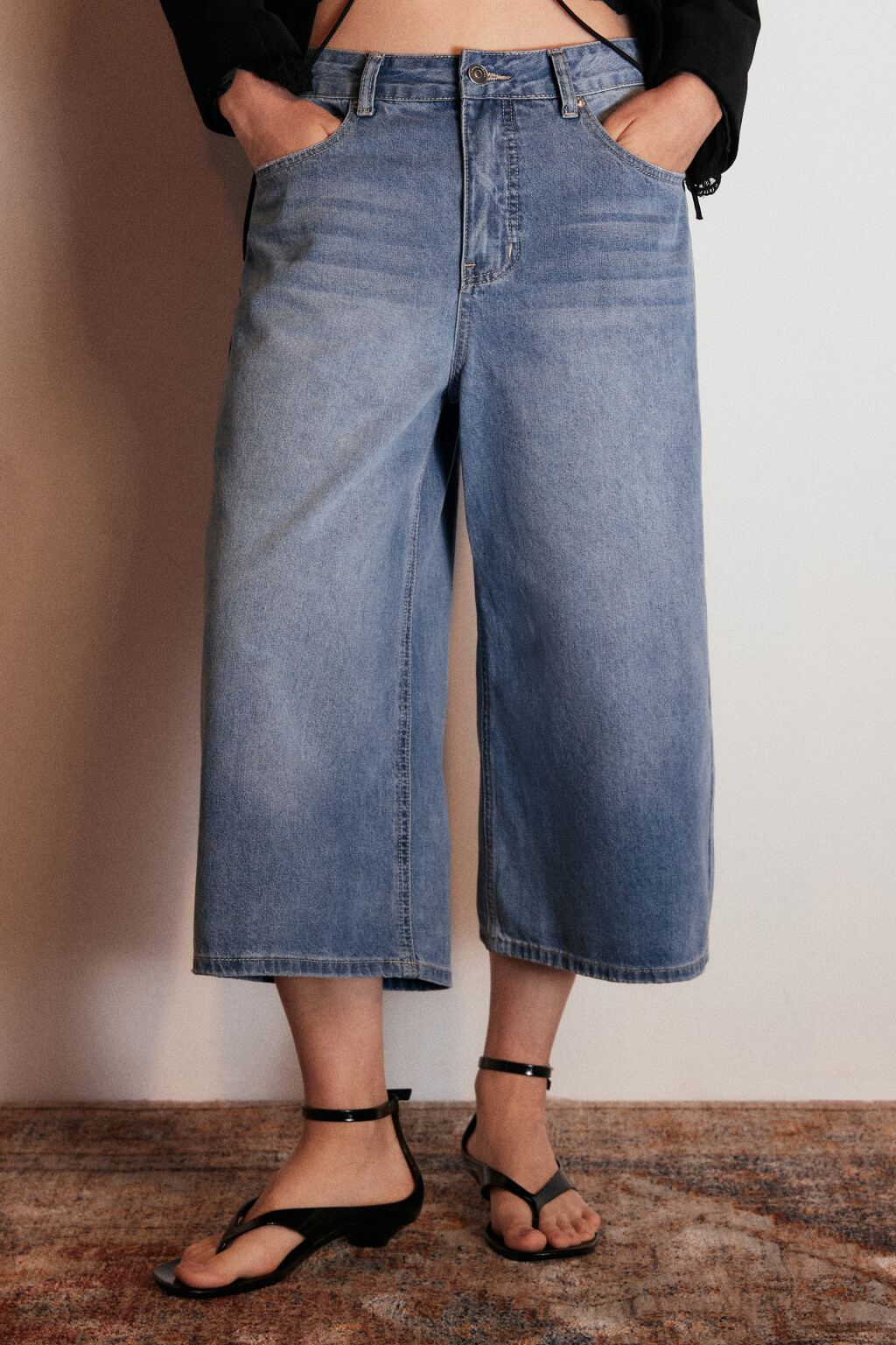 Джортсы широкие со средней посадкой - цвет голубой - 3