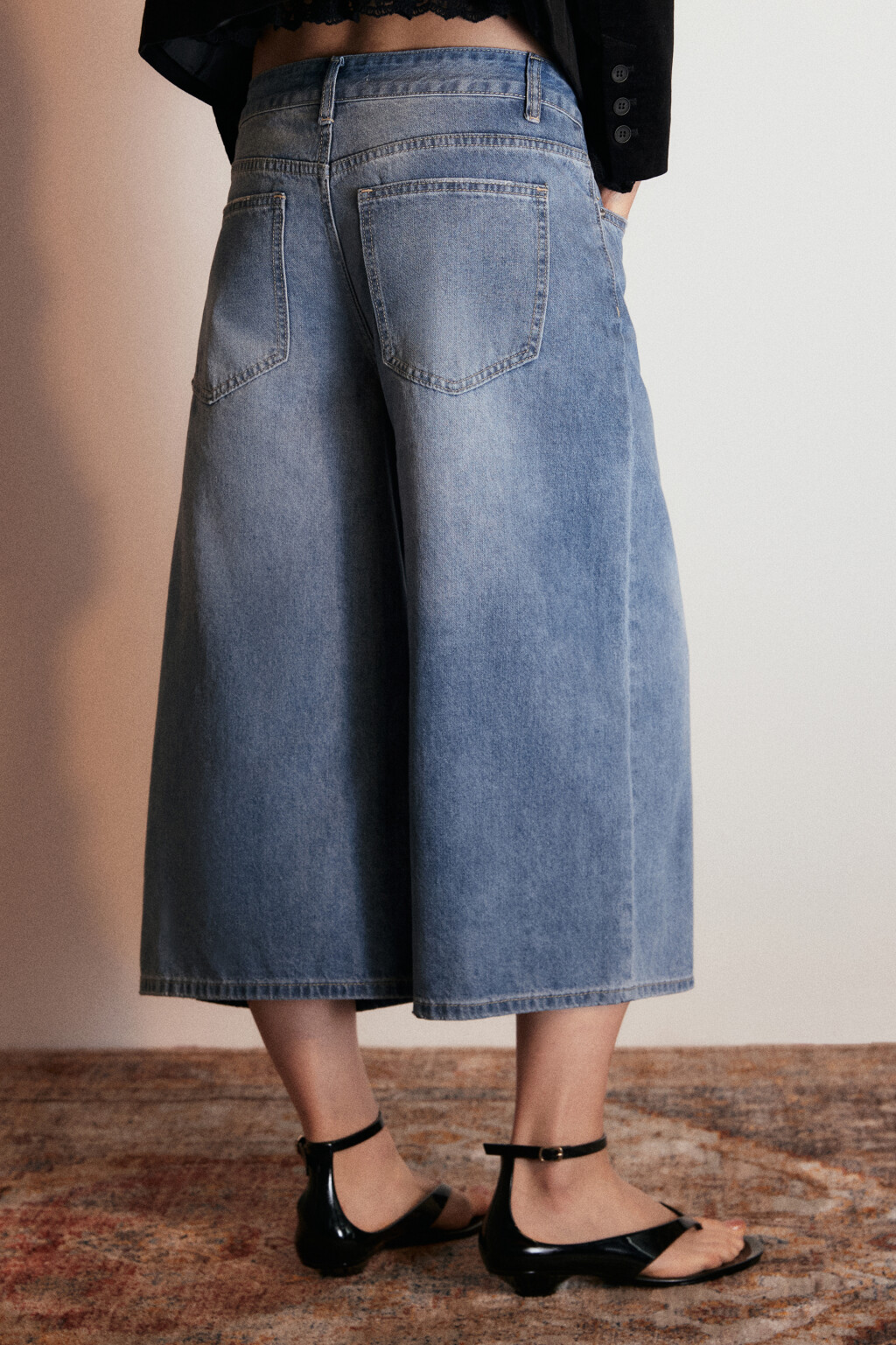 Джортсы широкие со средней посадкой - цвет голубой - 4