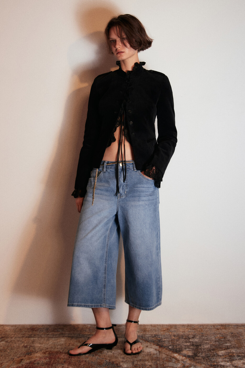 Джортсы широкие со средней посадкой - цвет голубой - 5